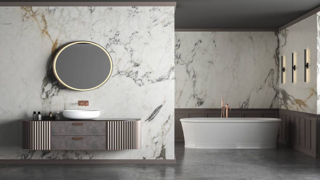 Voorbeeld van een luxe badkamer.